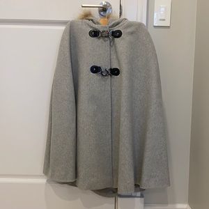 Brand new handmade grey wool cape fits size XS-L